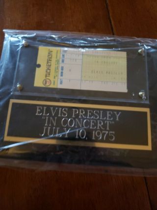 Authentic 1975 Elvis Presley concert ticket stub w/ Certificate OA 2