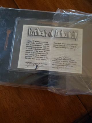 Authentic 1975 Elvis Presley concert ticket stub w/ Certificate OA 3