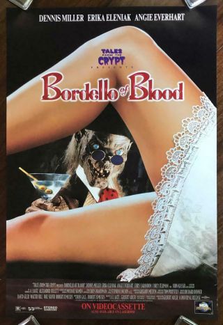 Bordello Of Blood 1996 Vampire Horror Vhs Crypt Keeper Video Poster Nm,