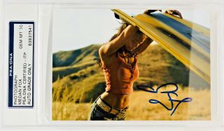 Megan Fox Transformers Autographed 3.  5x5 Photo Signed Psa/dna Slab Graded 10