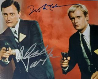 Man From Uncle Cast X2 Signed 8x10 Photo W/holo Vaughn & Mccallum