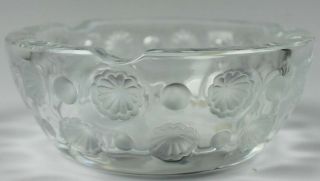 Lalique France Art Glass Crystal Tokyo Pattern Cigar Ashtray Dish Bowl Nr Hld