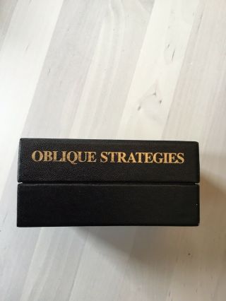 Oblique Strategies - Brian Eno/peter Schmidt 5th Edition Slightly Revised