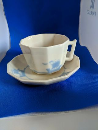SCARCE ROOKWOOD POTTERY ART DECO BLUE SHIP Tea cup (s) and Saucer (s) 2