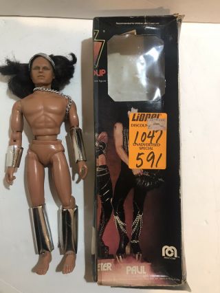 Kiss Mego Aucoin Doll 1978 Ace Frehley - No Make - Up - Box -