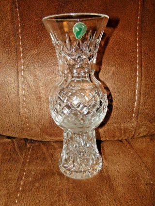 Waterford Crystal 10 " Madeline Vase Signed Ireland