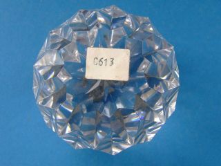 Rare Vintage Whitefriars Faceted Lead Crystal Paperweight with Label 3