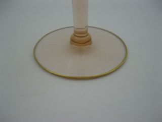 Vintage Tiffin Pink Gold Rimmed Rambler Rose Stemware Wine Glasses - 5 5