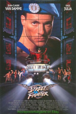 Street Fighter Movie Poster Double Sided 27x40 Jean Claude Van Damme