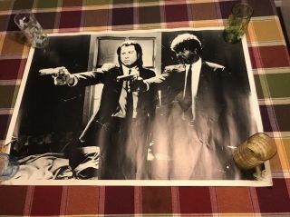 Rare Vintage 1994 Uk Pulp Fiction Poster (24”x 34”) Mancave