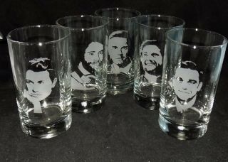 Etched " Take That " Hiball Glasses - Any Member Or The Whole Band
