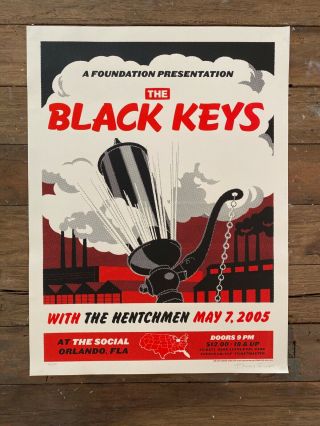 The Black Keys W/ The Hentchmen Limited Edition Concert Poster Number 46/50