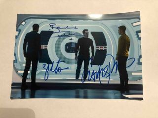 Chris Pine Quinto Benedict Cumberbatch Star Trek Signed Autograph 6x8 Photo