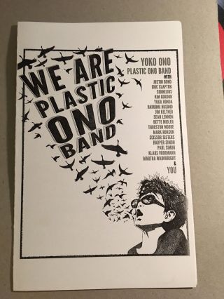 Yoko Ono - We Are Plastic Ono Band Brooklyn Academy Of Music Memorabilia 2010