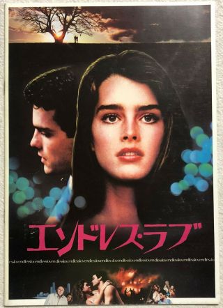 Endless Love Movie Program Book Pamphlet 1981 Brooke Shields Martin Hewitt Japan