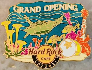 Hard Rock Cafe Cozumel 2014 Grand Opening Go Pin Under The Sea Turtle Hrc 82222