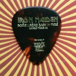 Iron Maiden Janick Gers 2008 Somewhere Back In Time World Tour Tort Guitar Pick