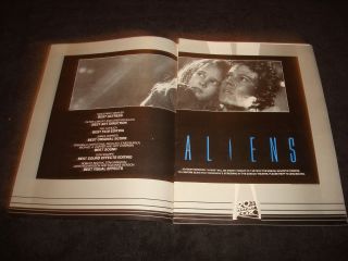 Aliens 1986 Oscar Ad Sigourney Weaver As Ripley With Newt,  James Cameron