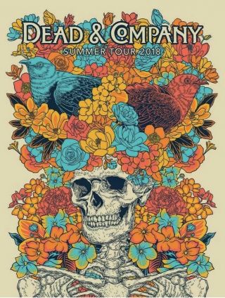 Dead And Company 2018 Summer Tour Vip Poster - Numbered And Signed By Artist