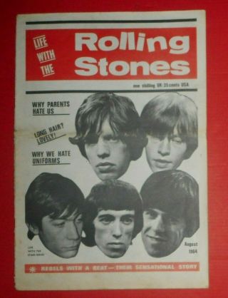 Life With The Rolling Stones,  August 1964,  Souvenir Paper,  Scarce