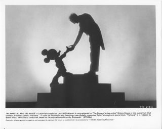 Fantasia Disney B/w Studio Still Photo Mickey Mouse/leopold Stokowski