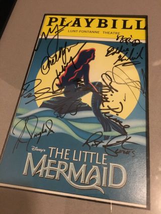 Framed Signed Playbill From Disney’s The Little Mermaid On Broadway