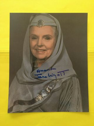 Star Trek Jane Wyatt (spocks Mother) Signed Autographed Color Photo 8x10