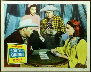 Western Roy Rogers Dale Evans 1951 Lobby Card Caliente Fortune Teller