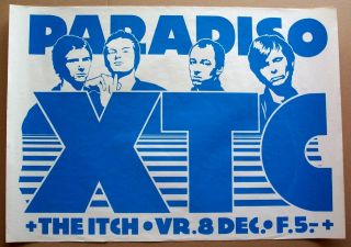 Xtc Concert Poster 1978 Paradiso Amsterdam Andy Partridge White Music