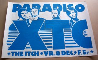 XTC CONCERT POSTER 1978 PARADISO AMSTERDAM Andy Partridge white music 3