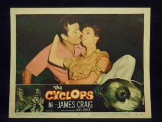 The Cyclops 1957 Lobby Card 6 Vf James Craig Gloria Talbott Horror Lon Chaney
