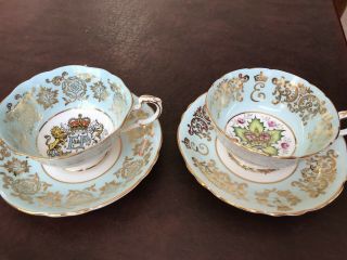 2 Paragon Tea Cups/saucers - - By Appointment To Her Majesty The Queen - - 1957 & 1959
