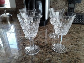 VINTAGE Waterford Crystal LISMORE (1957 -) Set of 4 Claret Wine Glasses 5 7/8 