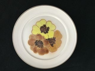 Vintage Set Of 8 Denby Potpourri Honey 9 7/8 " Dinner Plates -