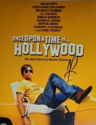 Brad Pitt Hand Signed 8x10 Photo W/holo Once Upon A Time In Hollywood