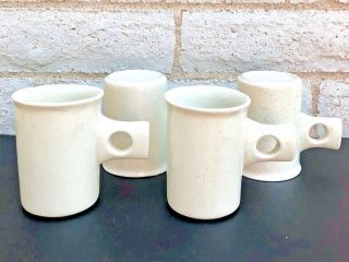 4 Fabrik Jim Mcbride Ptarmigan Stoneware Pottery Coffee Cups/mugs No Chips Euc