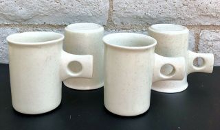 4 Fabrik Jim McBride Ptarmigan Stoneware Pottery Coffee Cups/Mugs No Chips EUC 5