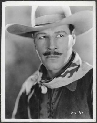 Jack Holt 1920s Silent Film Western Linenbacked Promo Portrait Photo