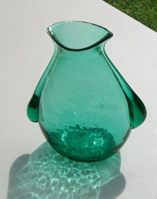 Blenko 534 Pouch Vase Sea Green Color