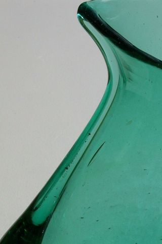 Blenko 534 Pouch Vase Sea Green Color 4