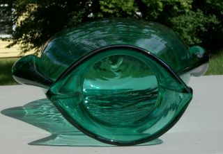 Blenko 534 Pouch Vase Sea Green Color 5