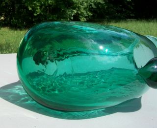 Blenko 534 Pouch Vase Sea Green Color 7