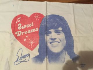 Rare 1973 Donny Osmond The Osmonds Fan Club Sweet Dreams Pillowcase 2