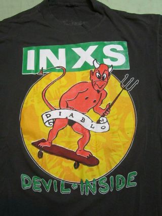 Inxs Vintage 1988 Concert Tour Shirt Diablo Devil Inside