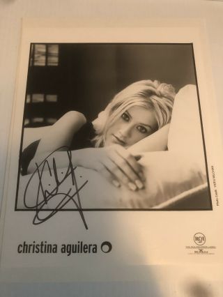 Christina Aguilera Autograph Signed 8x10 Photo,  Letter From Her Fanclub