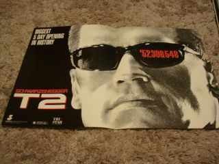 Terminator 2 Judgement Day 1992 Box Office Ad Arnold Schwarzenegger With Glasses