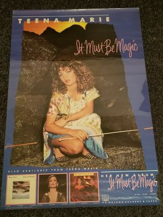 Rare 1981 Teena Marie Promo Poster " It Must Be Magic " Motown Records