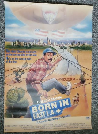 Born In East La 1987 Cheech Marin Daniel Stern Paul Rodriguez Video Promo Poster
