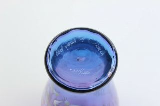 FENTON MULBERRY ART GLASS RIBBED OPTIC 9.  5 