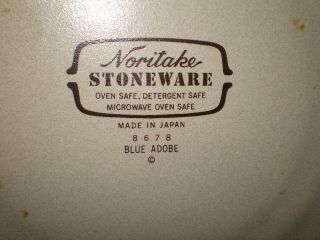 18 Pc Blue Adobe Stoneware Noritake Brown Blue Aztec Dinner Salad Plate Bowl Mug 7